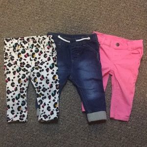 Lot of 3 pairs of baby girl pants - Cat & Jack and Garanimals